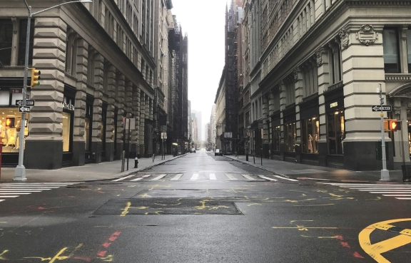 empty city block